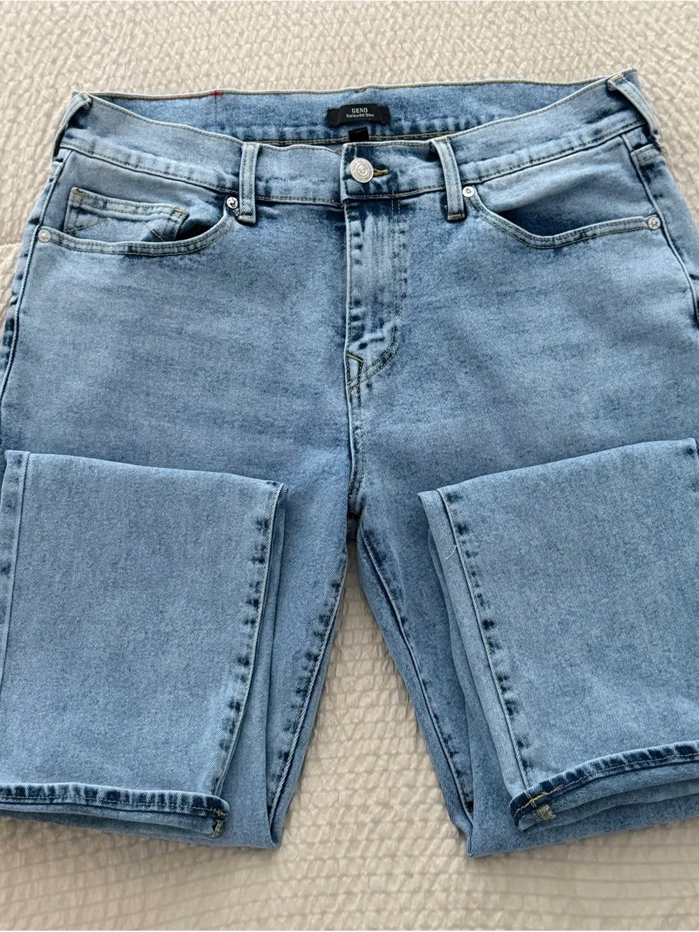 True Religion Light Blue Back Pocket Straight Jeans